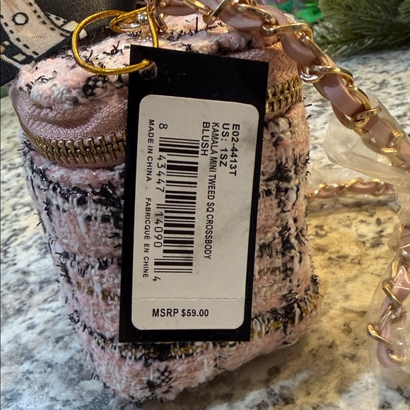 Bebe Pink and Black Tweed Mini Bag - Picture 4 of 9